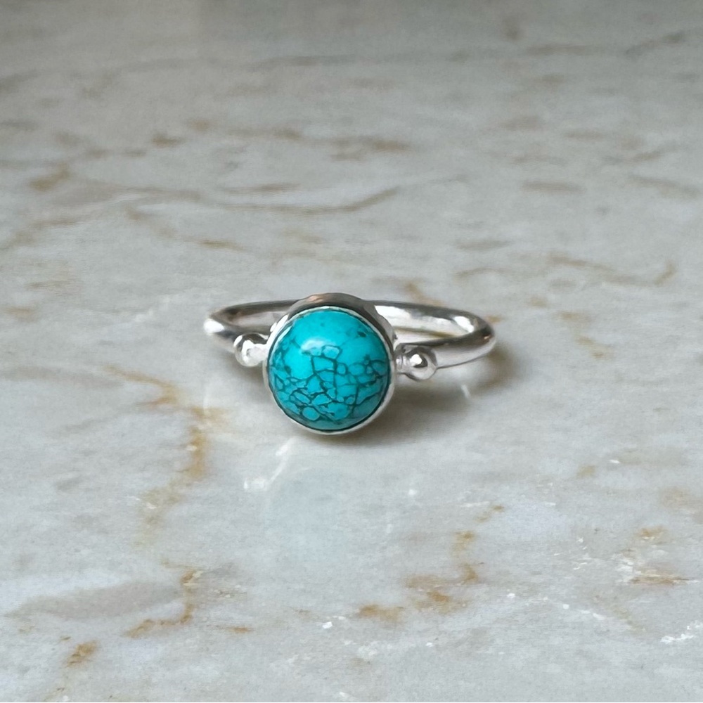 NWOT Sundance Western River Ring, Turquoise, Sterling Silver